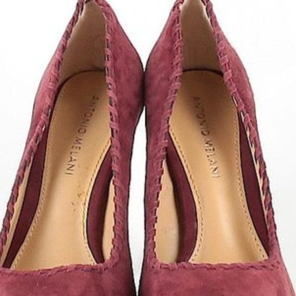 New Antonio Melani "Luna" Suede peep toe heels - Picture 4 of 8